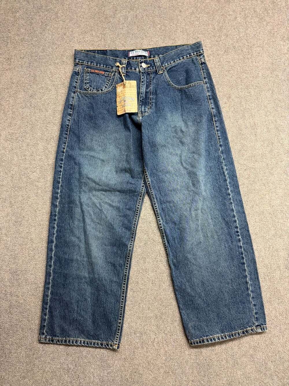 U.S. Polo Assn. Heritage Baggy Jeans Size 36x30 Blue Denim